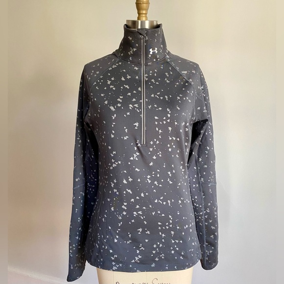 Under Armour | Cold Gear Fitted 1/2 Zip Reflective Shirt | Sz M - Picture 1 of 8